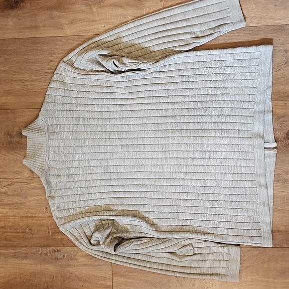 Yves Saint Laurent Cardigan Men's Full Zip Vintage Gray Ribbed Cuff & Co… - Picture 8 of 8